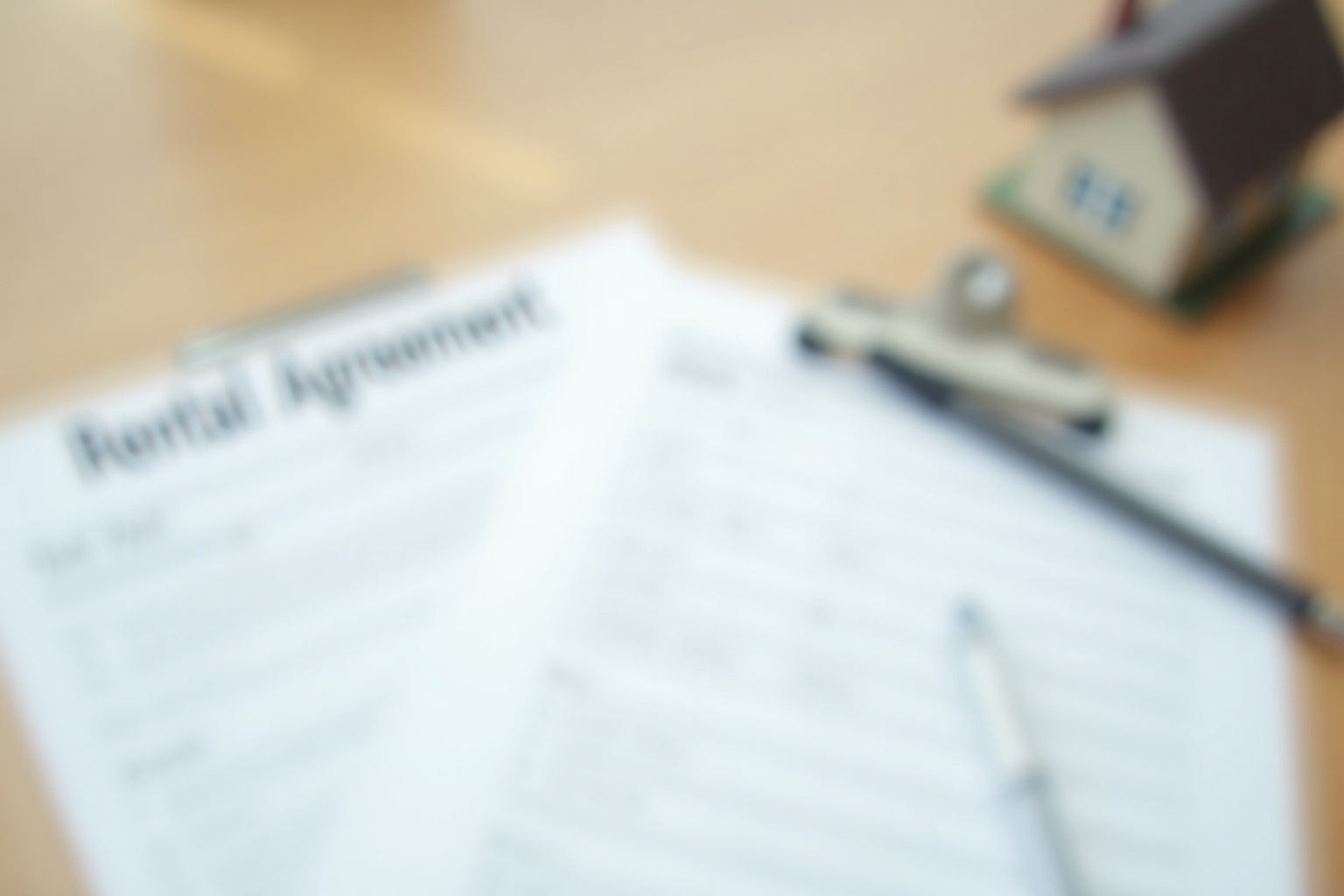 Baugenehmigungsdokumente und Pläne auf einem Schreibtisch